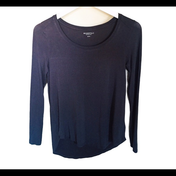 REITMANS R Essentials Scoop Neck Tee/Top With Long Sleeves Charcoal Grey Size XS - Picture 3 of 10